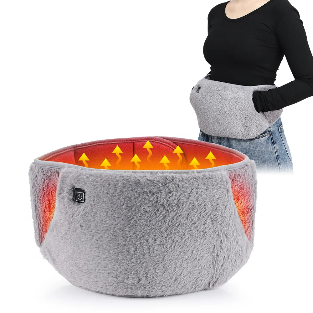 Electric Heating Belt 2-In-1 Hand Warmer Uterus Heating Pad for Waist Menstrual Period Pain Relief Belt Graphene Heating Pad